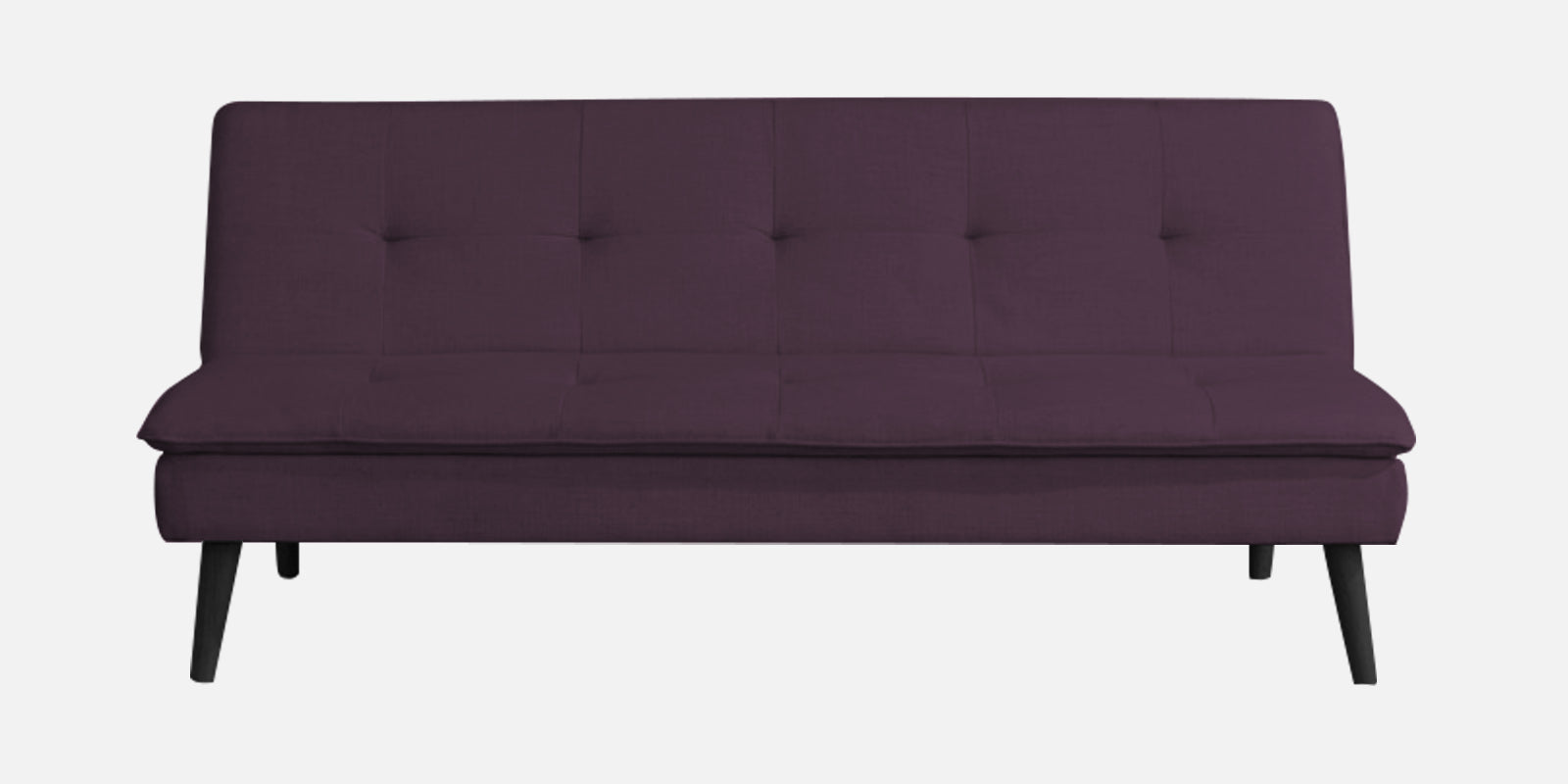Toner Fabric 3 Seater Convertible Sofa Cum Bed In Greek Purple Colour - Febonic Living