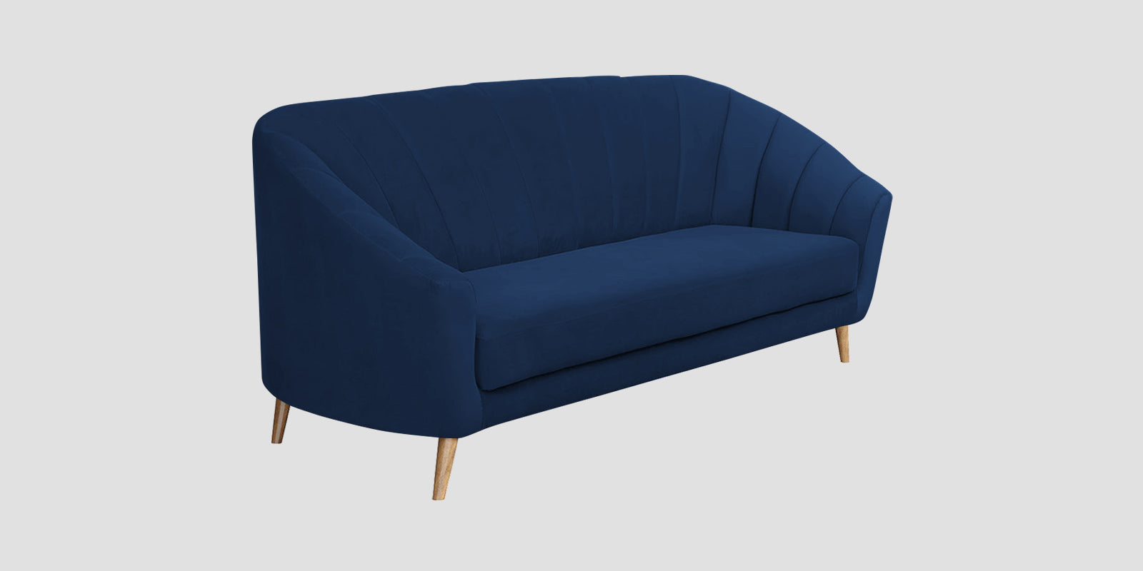 Kaylee Velvet 3 Seater Sofa In Imperial Blue Colour - Febonic Living