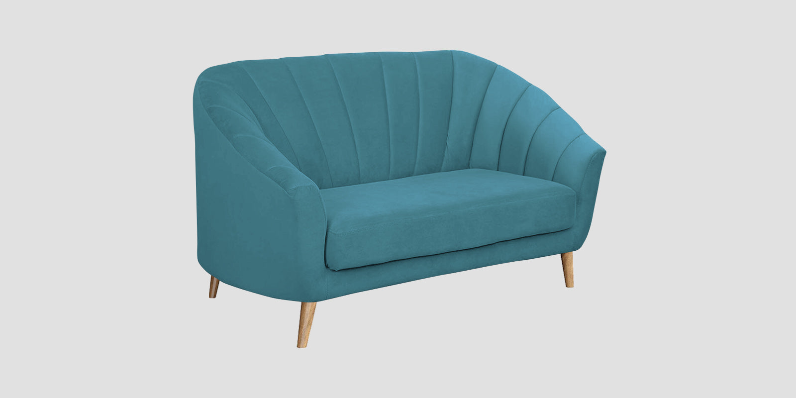 Kaylee Velvet 2 Seater Sofa In Aqua Blue Colour - Febonic Living