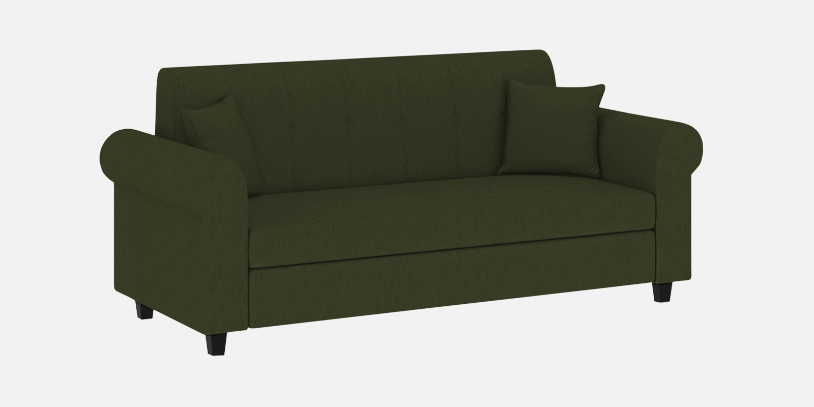 Derado Fabric 3 Seater Sofa In Olive Green Colour - Febonic Living