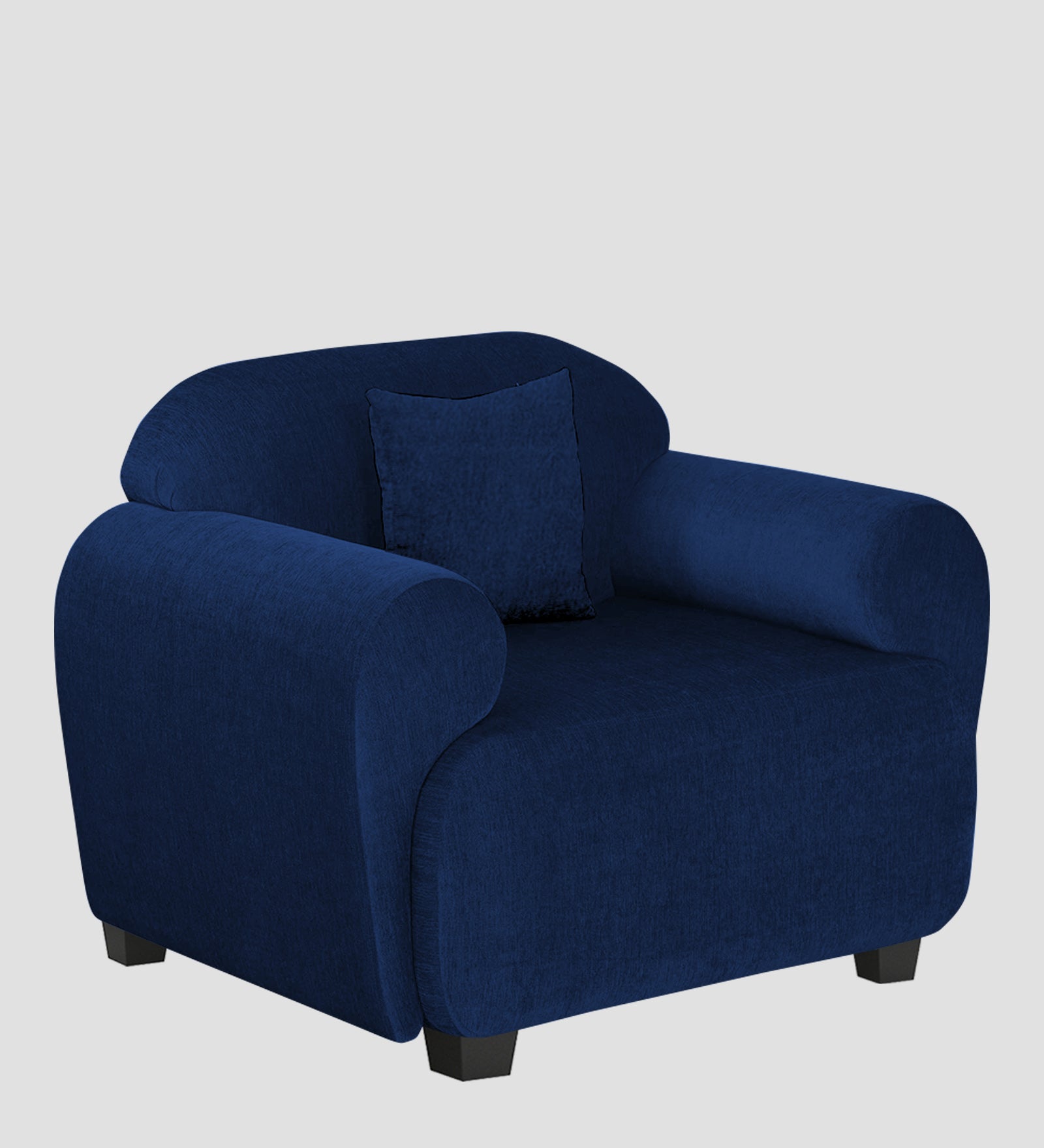Apollo Fabric 1 Seater Sofa Royal Blue Colour - Febonic Living