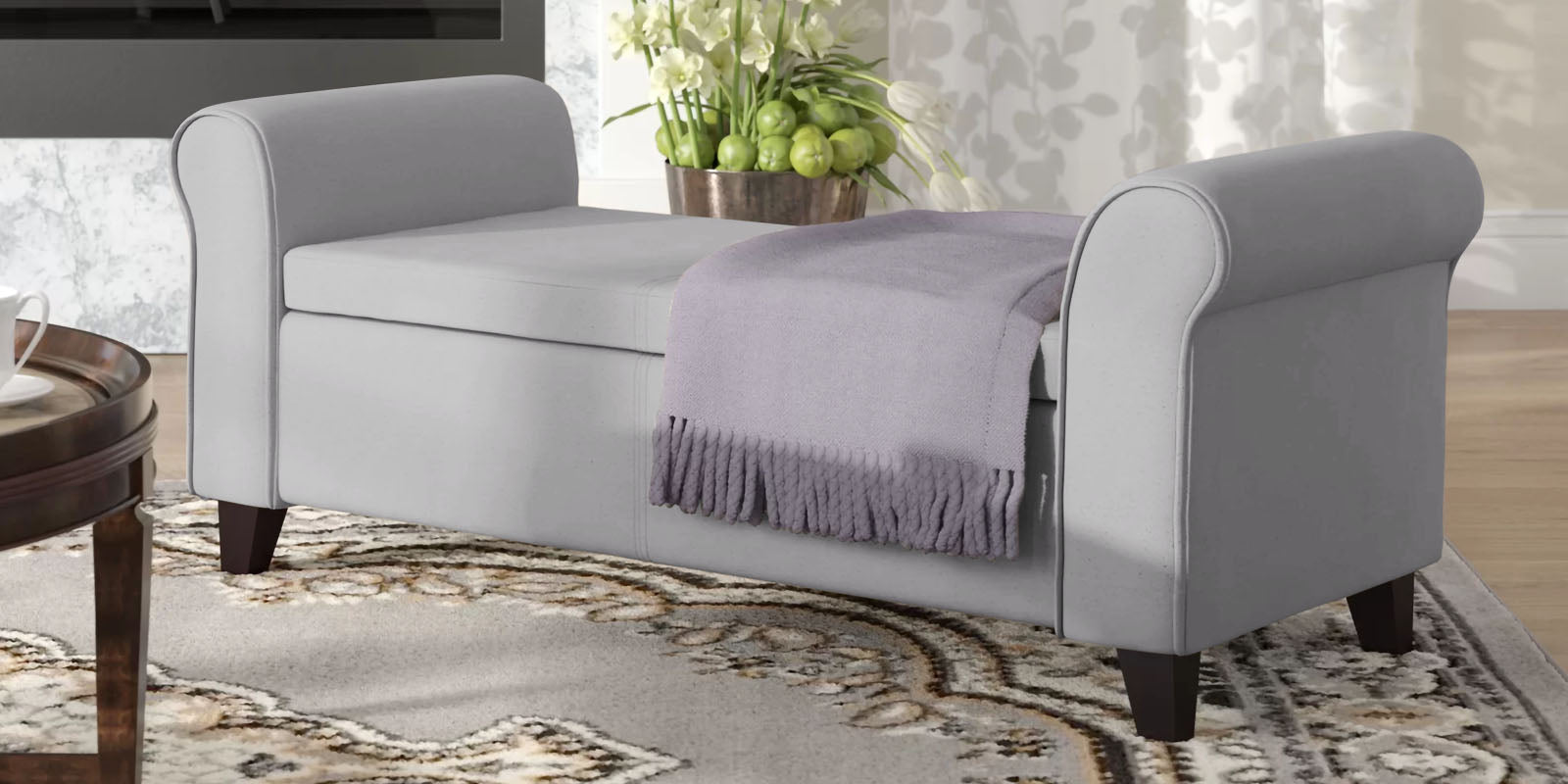 Molo Fabric 2 Seater Recamier Lit Grey Colour With Storage