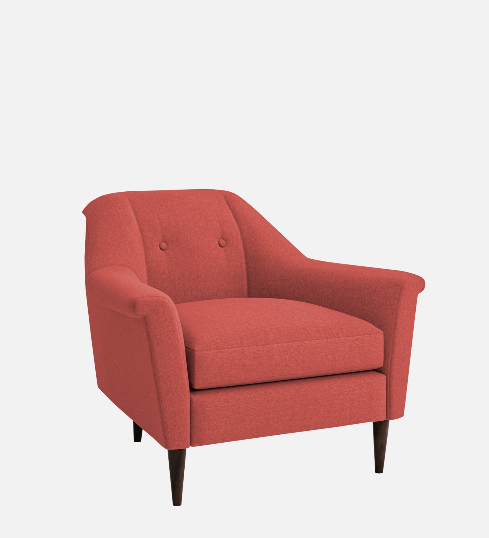 Homer Fabric 1 Seater Sofa In Salmon Pink Colour - Febonic Living