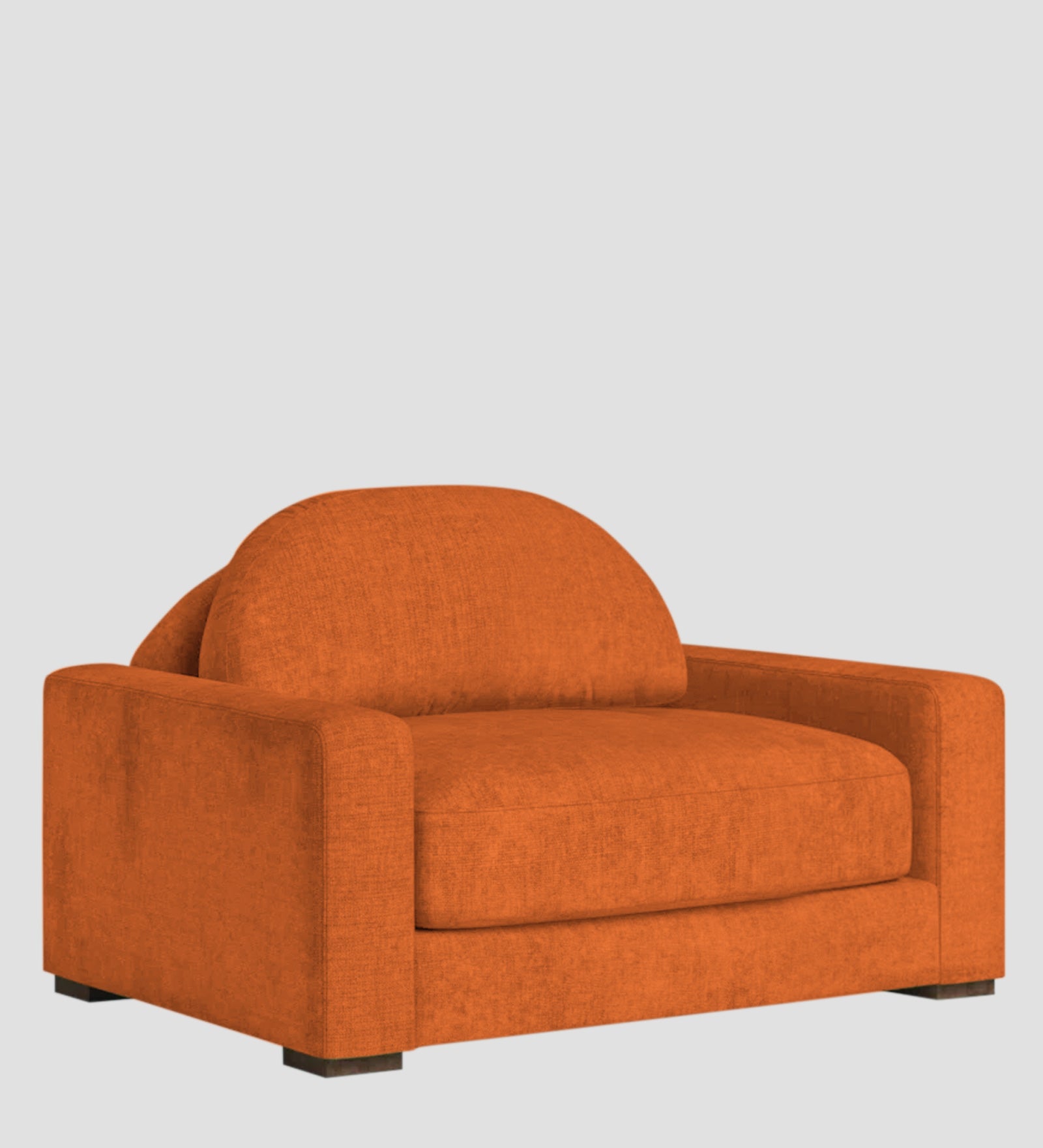 Dara Fabric 1 Seater Sofa In Vivid Orange Colour - Febonic Living