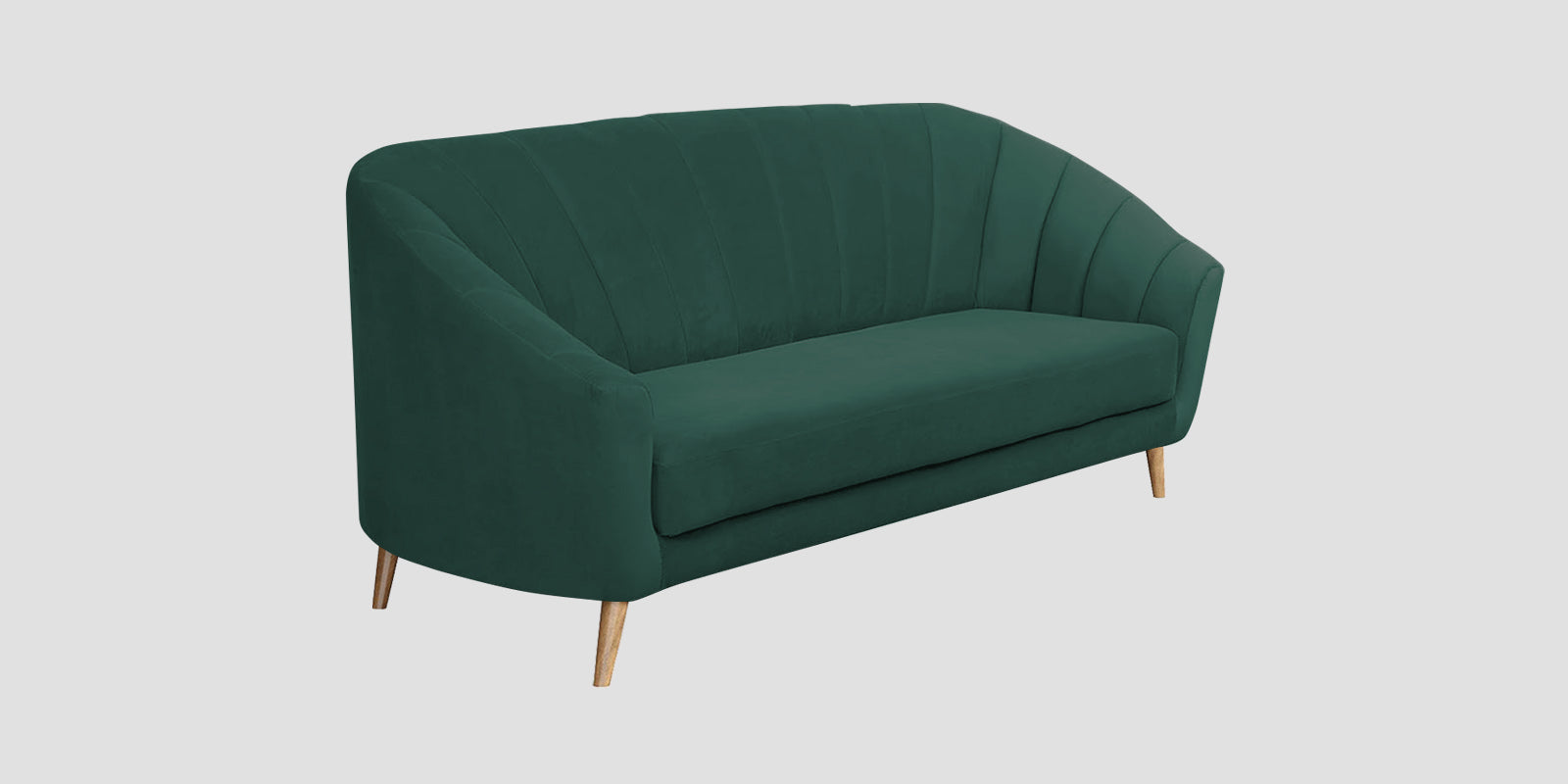 Kaylee Velvet 3 Seater Sofa In Amazon Green Colour - Febonic Living