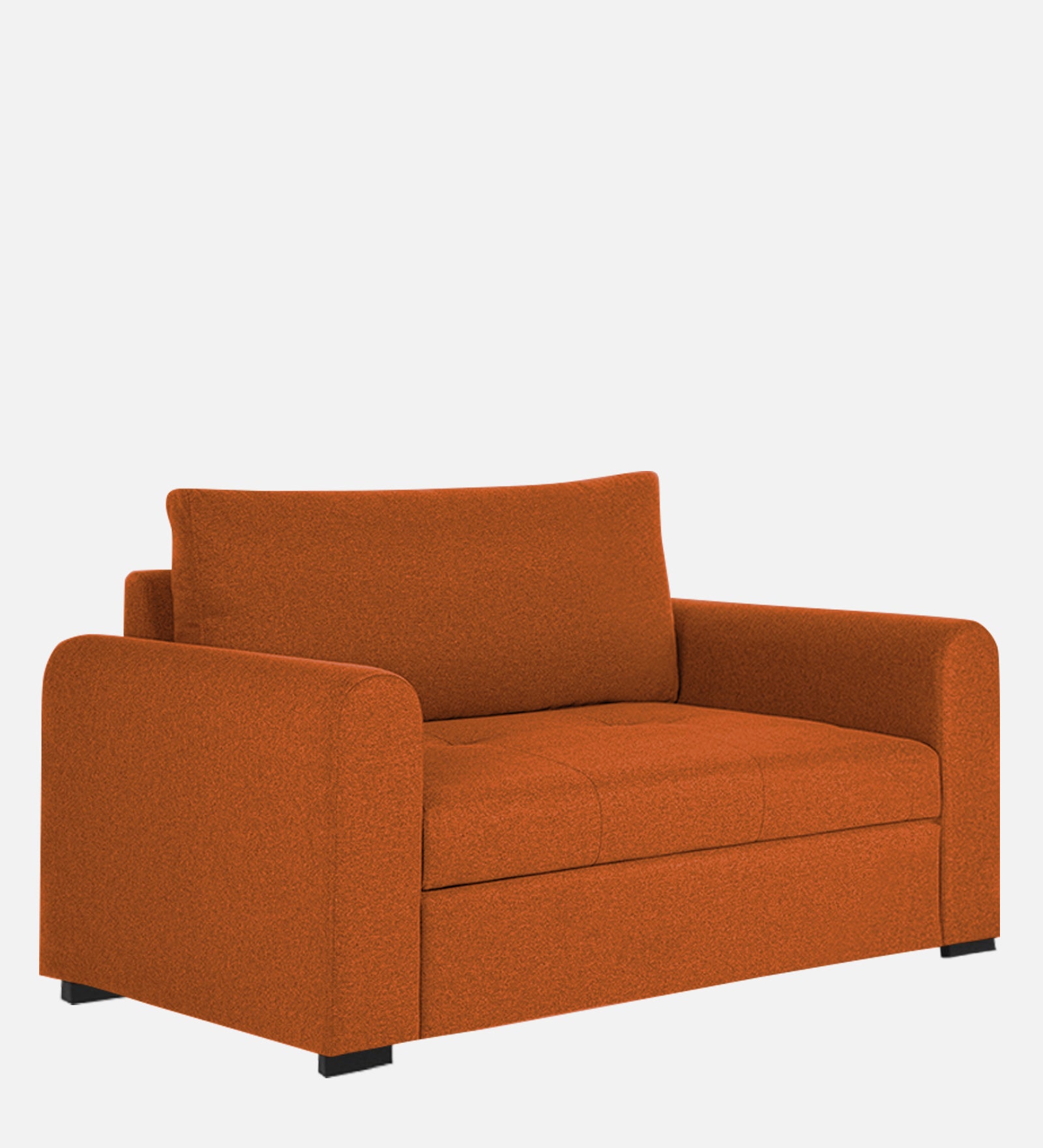 Sigma Fabric 1 Seater Sofa In Vivid Orange Colour - Febonic Living