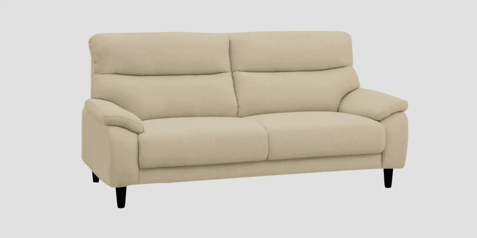 Zibby Fabric 2 Seater Sofa In Cotton Beige Colour Febonic Living