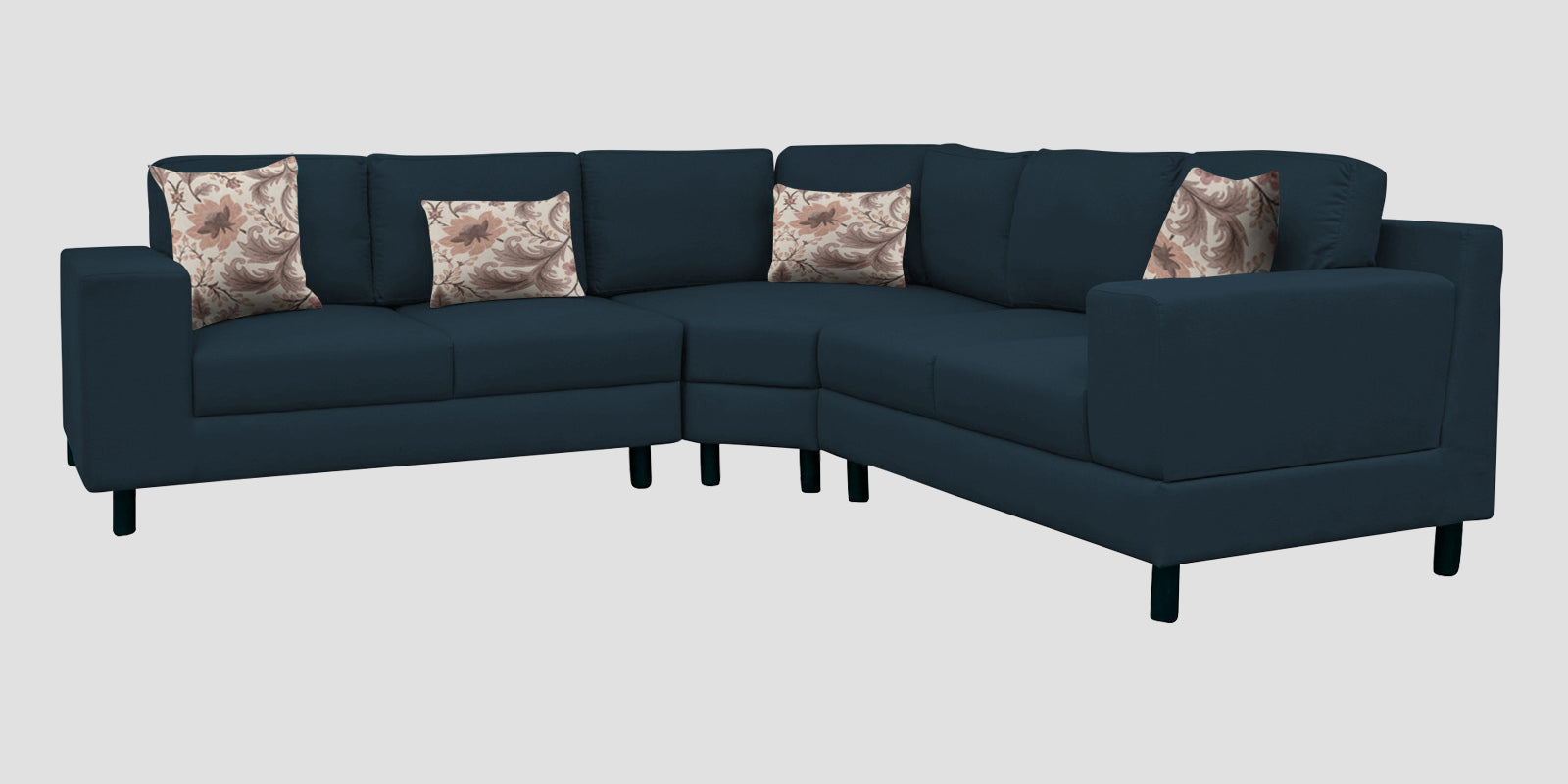 Betty Fabric 6 Seater RHS Corner Sofa In Cool Blue Colour - Febonic Living