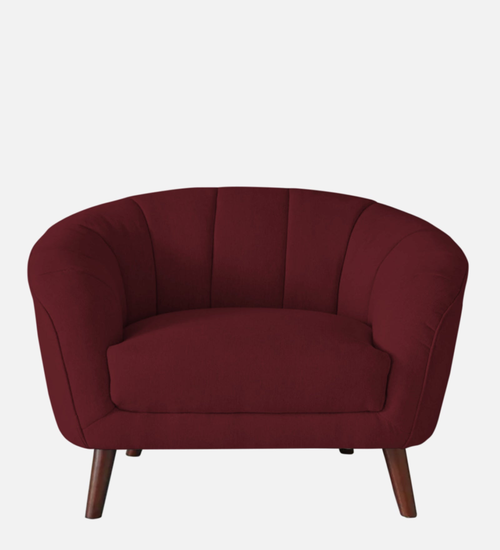 Benjamin Fabric 1 Seater Sofa In Blood Maroon Colour - Febonic Living