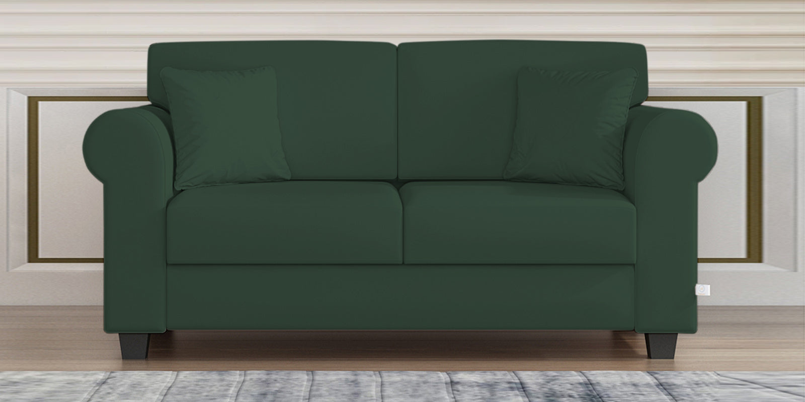 Numonk Velvet 2 Seater Sofa In Amazon Green Colour - Febonic Living