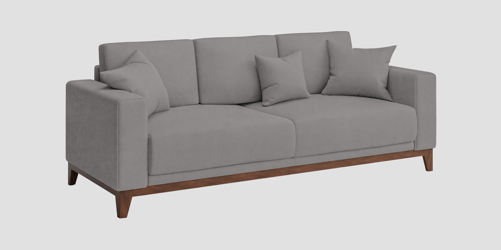 Luca Fabric 3 Seater Sofa In Silver Grey Colour - Febonic Living