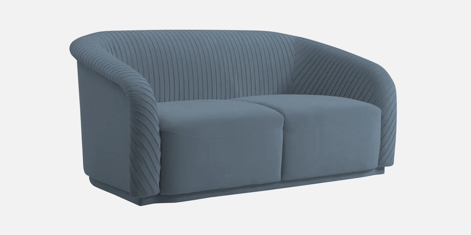 Yara Velvet Fabric 2 Seater Sofa In Oxford Blue Colour - Febonic Living