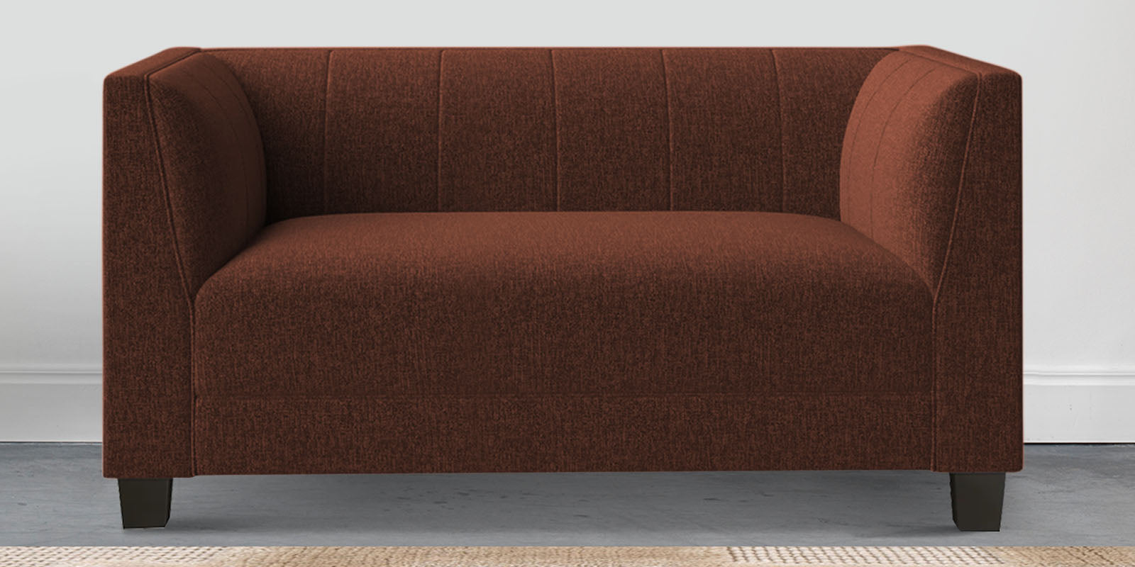 Chastin Fabric 2 Seater Sofa In Coffee Brown Colour - Febonic Living