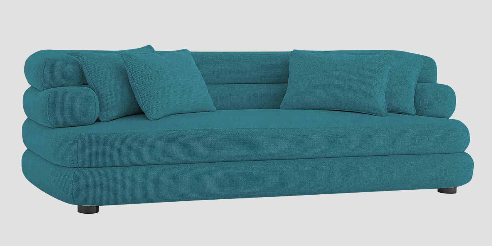 Wener Fabric 3 Seater Sofa In Water Blue Colour - Febonic Living