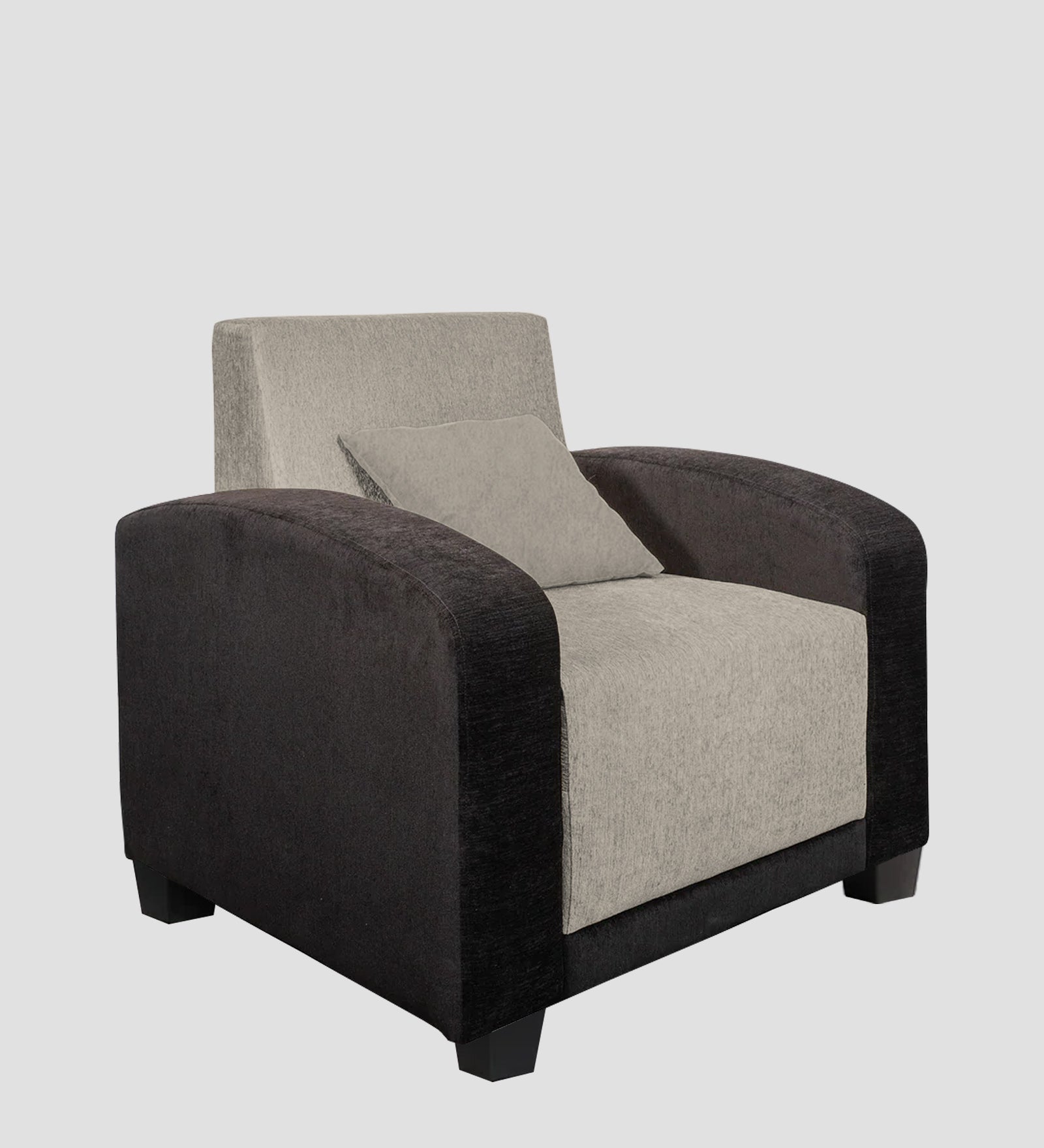 Alex Fabric 1 Seater Sofa In Ash Grey Colour - Febonic Living