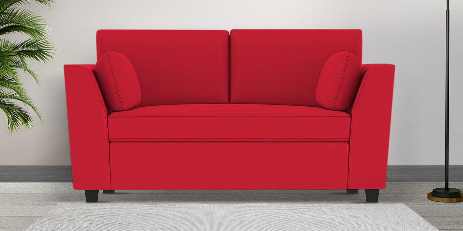 Bristo Velvet 2 Seater Sofa In Ox Blood Maroon Colour - Febonic Living