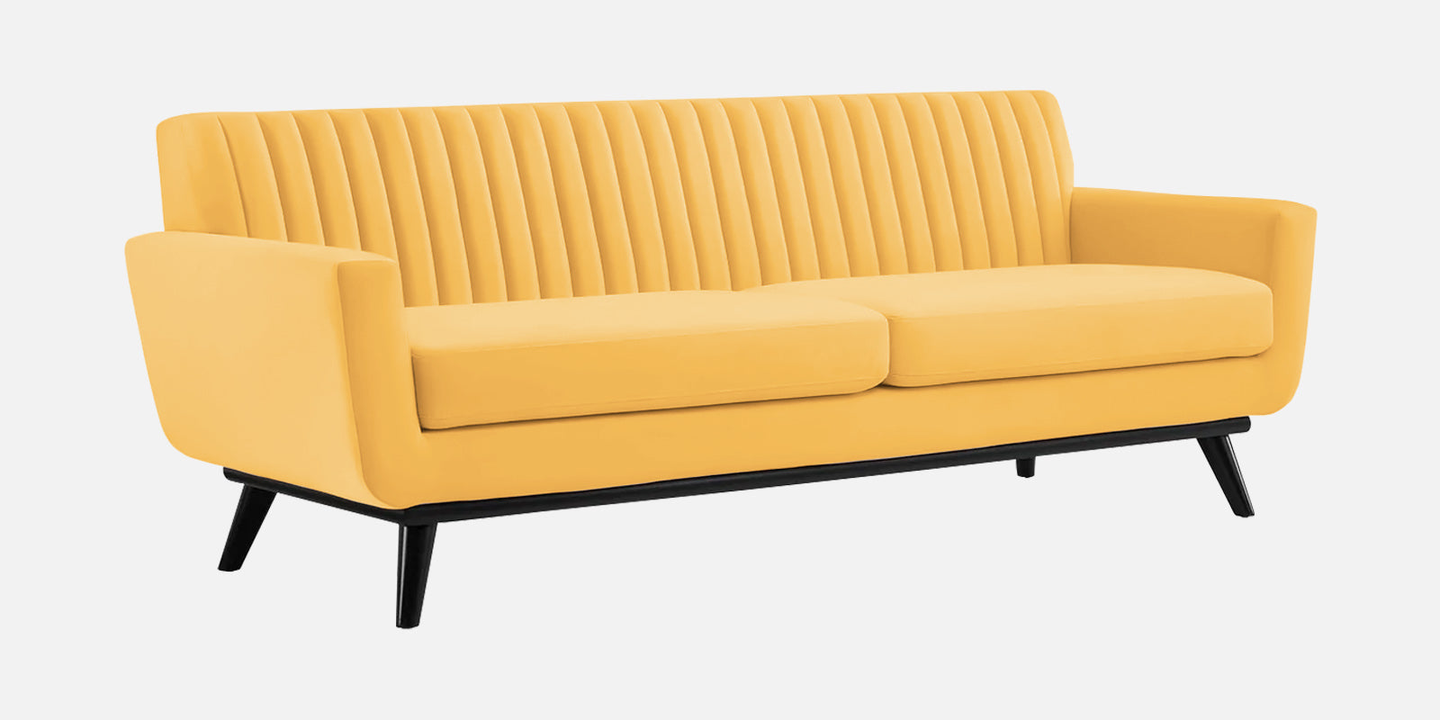 Tucker Velvet 3 Seater Sofa In Turmeric Yellow Colour - Febonic Living