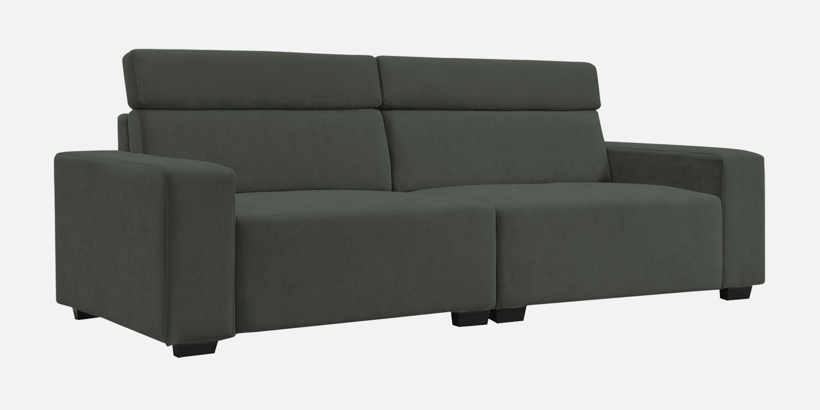 Hiro Fabric 3 Seater Sofa In I-Land Green Colour - Febonic Living