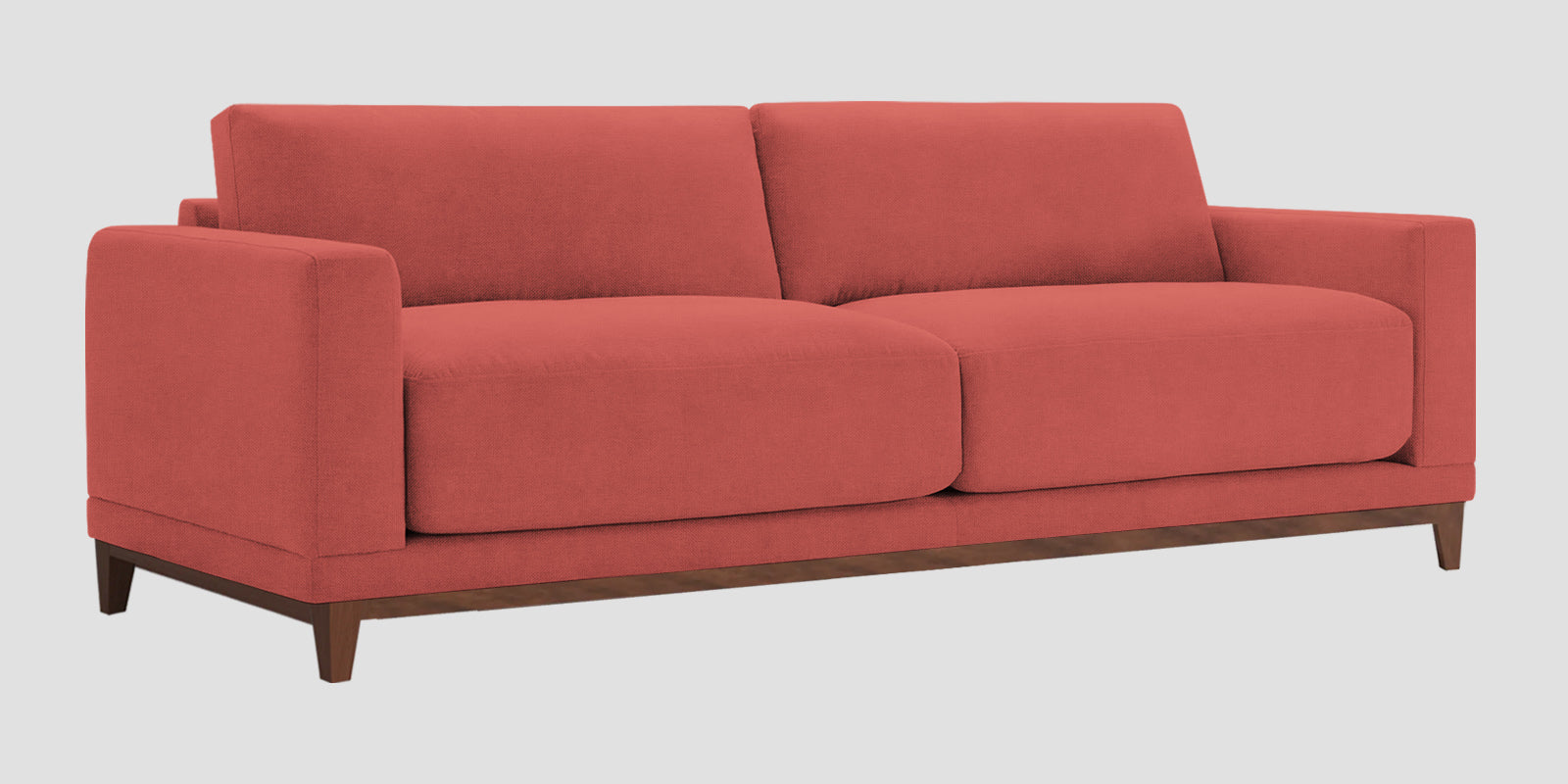 Esha Fabric 3 Seater Sofa In Salmon Pink Colour - Febonic Living