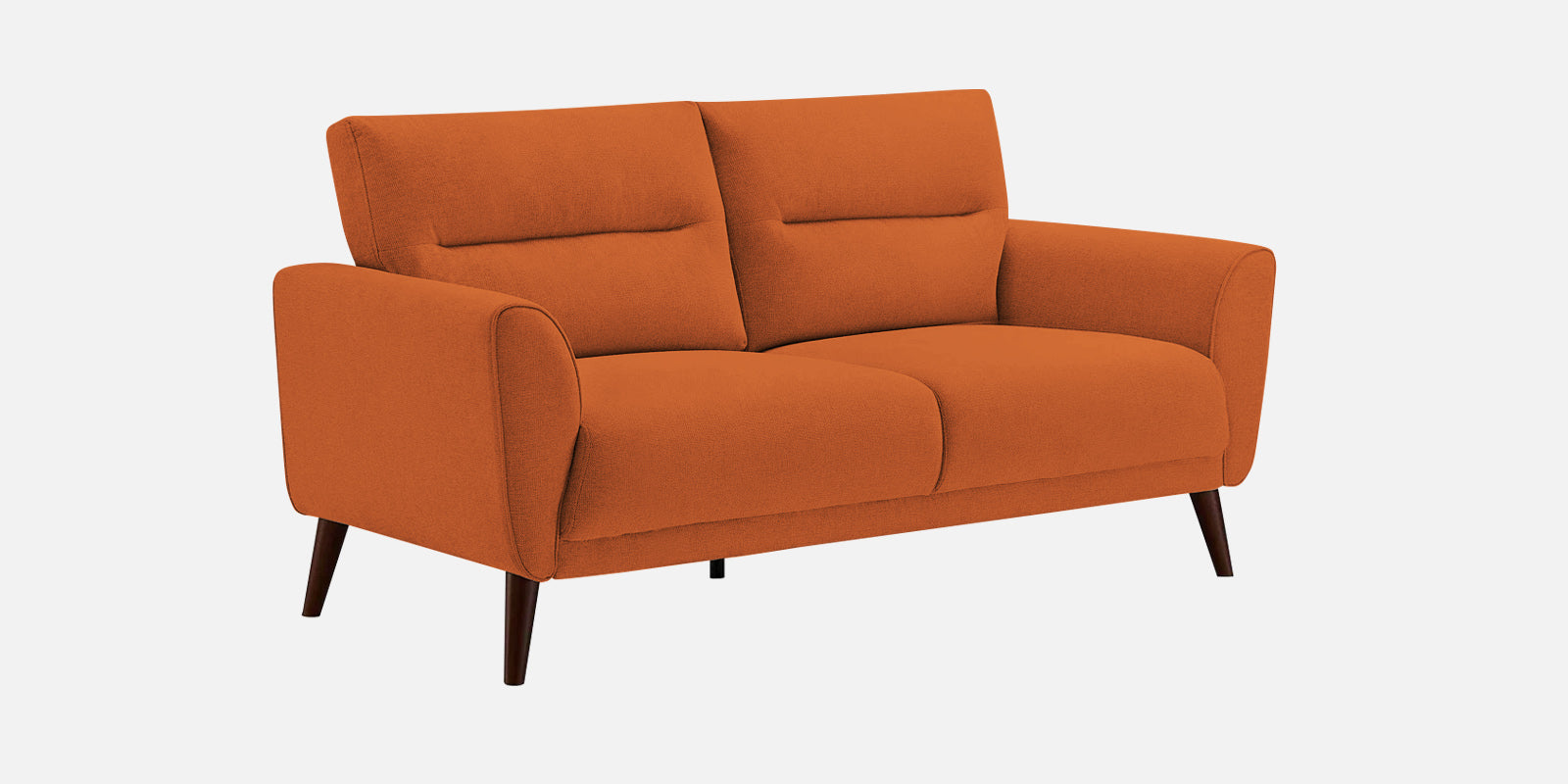 Castro Fabric 2 Seater Sofa In Vivid Orange Colour - Febonic Living