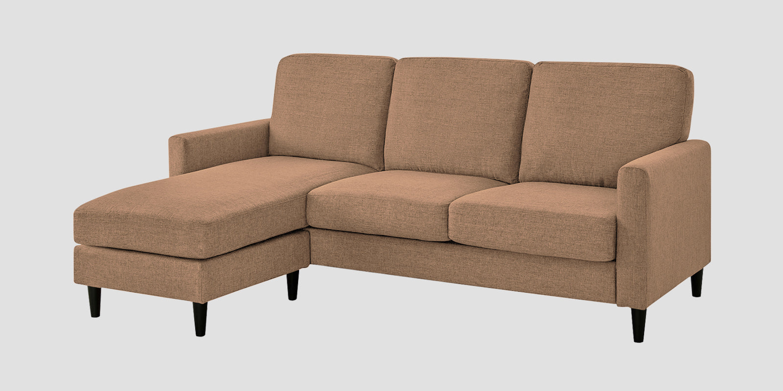 Romie Fabric RHS Sectional Sofa (2+Lounger) In Cosmic Beige Colour - Febonic Living