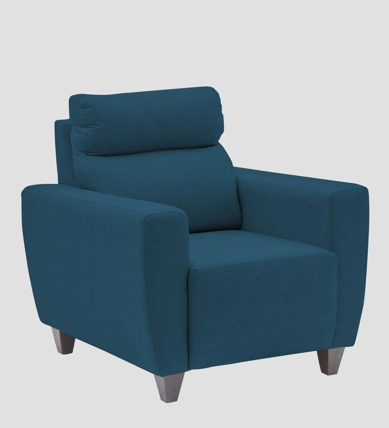 Burban Fabric 1 Seater Sofa In Eclipse Blue Colour Febonic Living