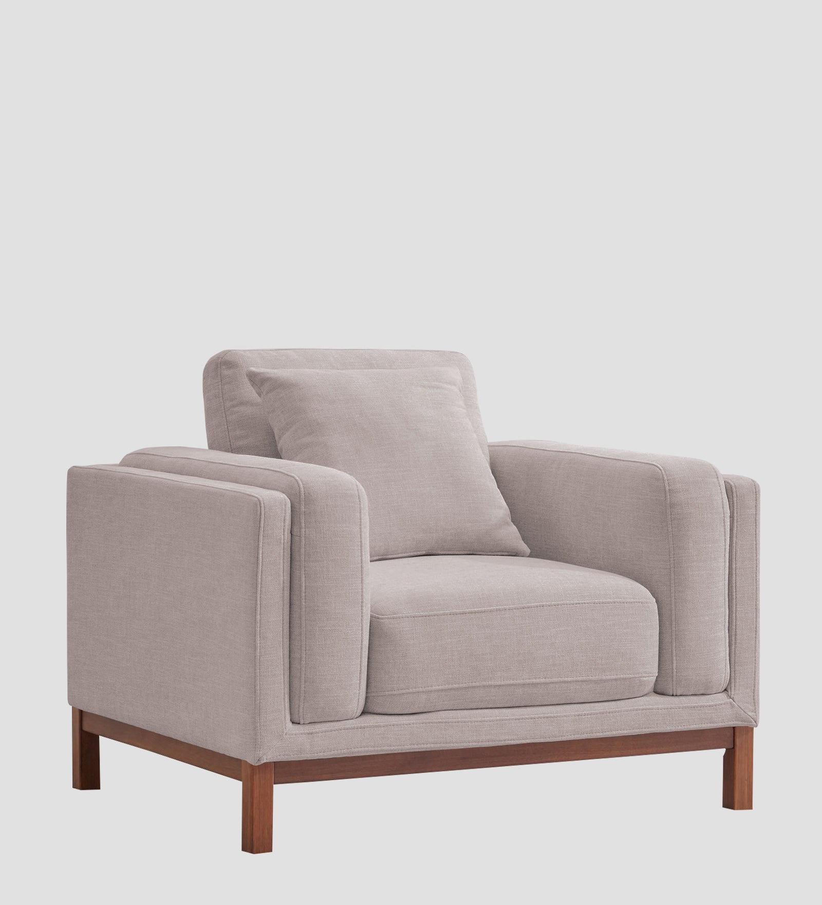 Borry Fabric 1 Seater Sofa in Almond Beige Colour - Febonic Living
