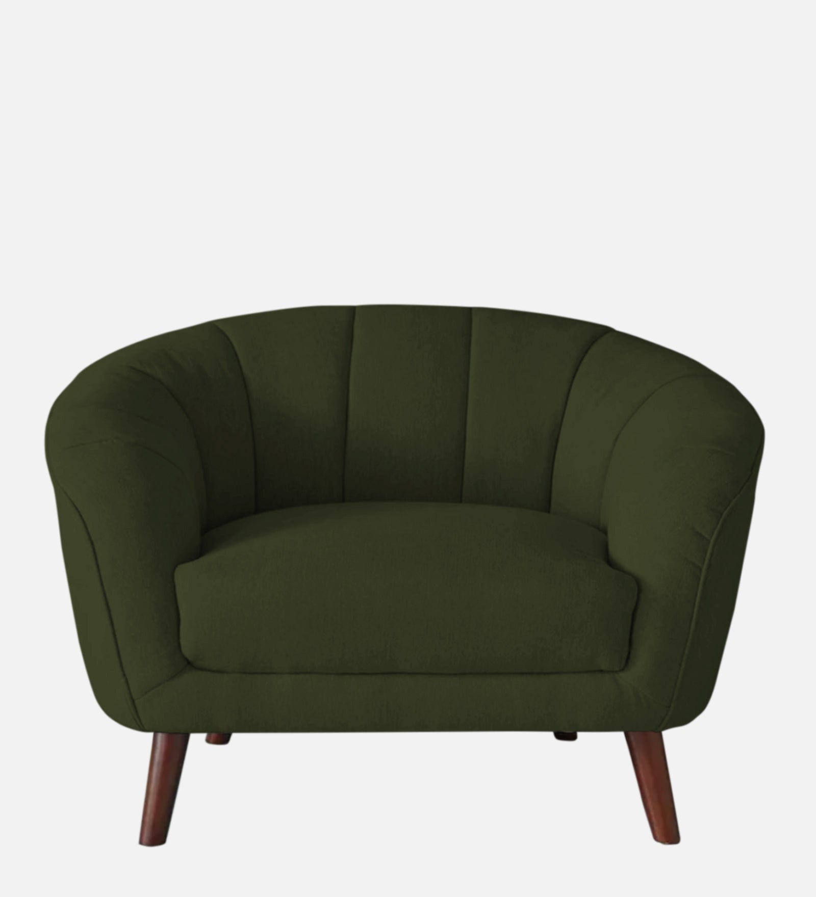 Benjamin Fabric 1 Seater Sofa In Olive Green Colour - Febonic Living