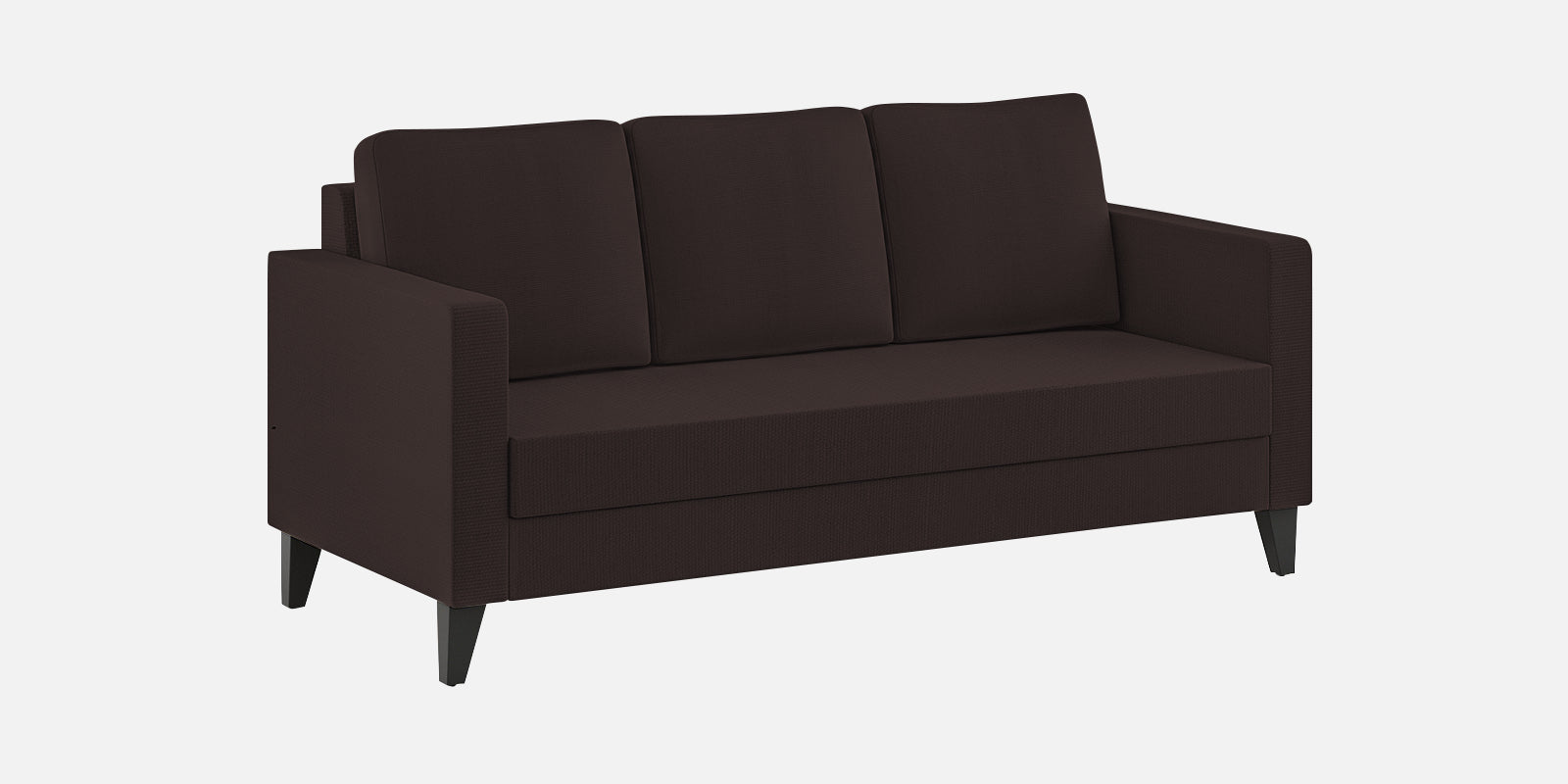 Nori Fabric 3 Seater Sofa In Dark Brown Colour - Febonic Living
