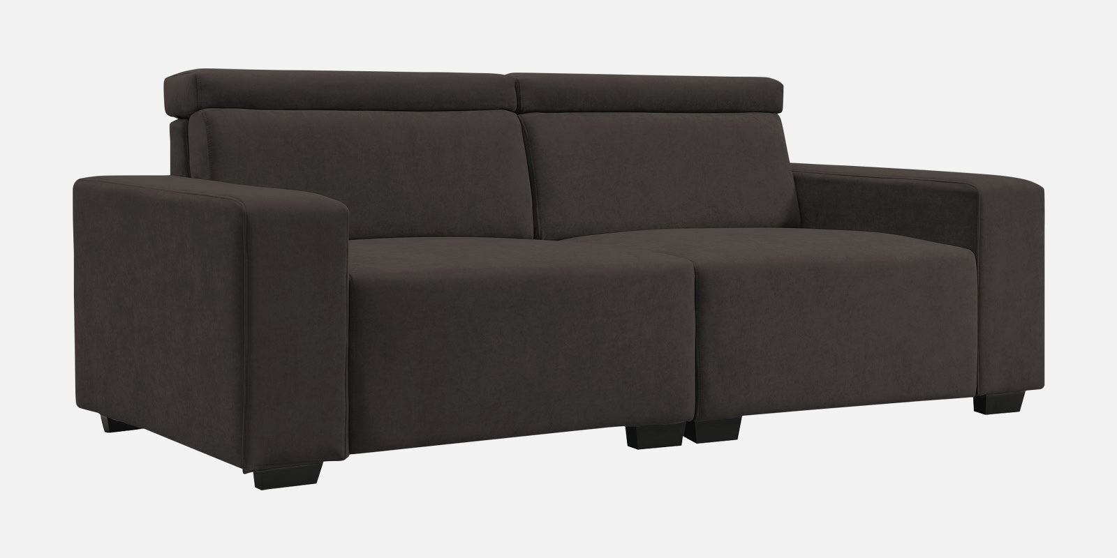 Hiro Fabric 2 Seater Sofa In Coal Brown Colour - Febonic Living