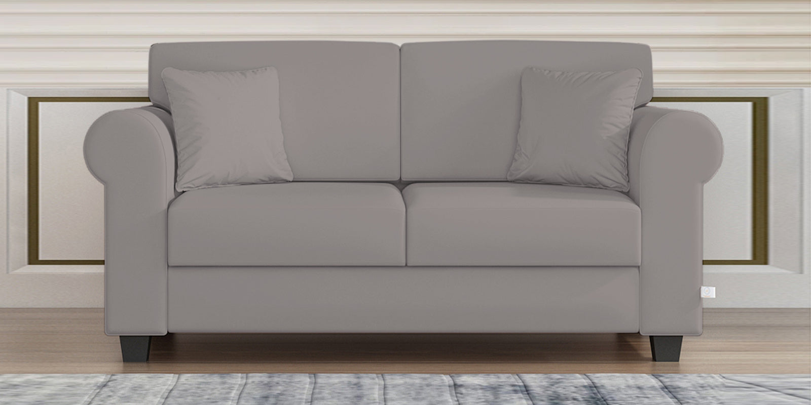 Numonk Velvet 2 Seater Sofa In Pearl Grey Colour - Febonic Living