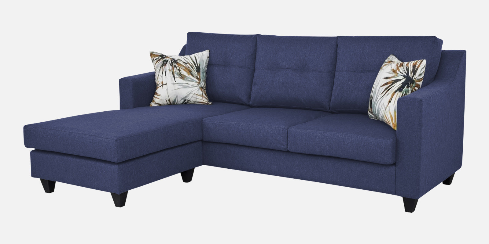 Welly Fabric RHS Sectional Sofa (2+Lounger) In Slate Blue Colour - Febonic Living