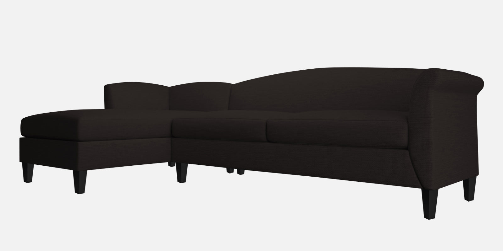 Kimber Fabric RHS Sectional Sofa (3+Lounger) In Cara Brown Colour - Febonic Living