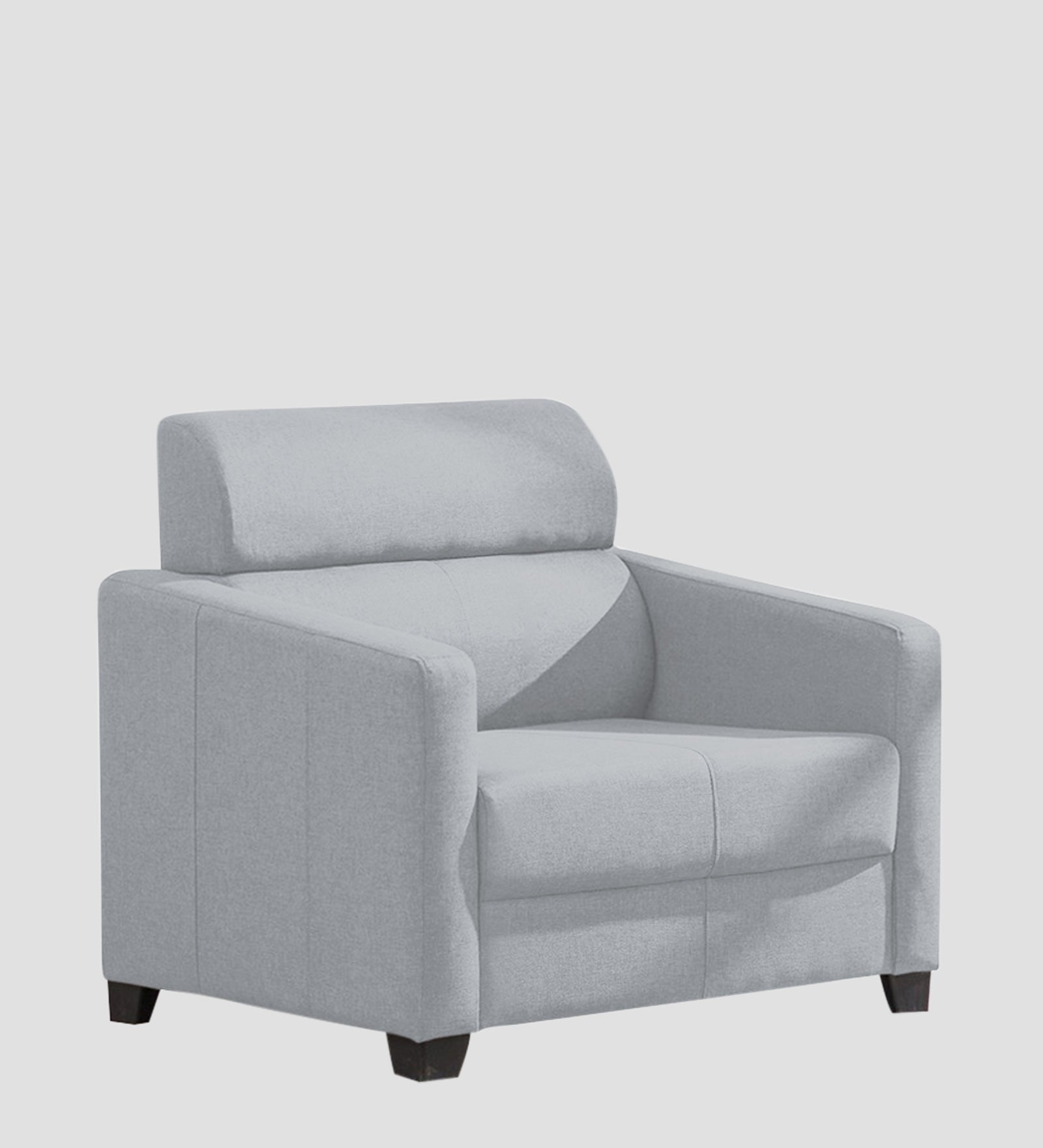 Devo Fabric 1 Seater Sofa In Coin Grey Colour - Febonic Living