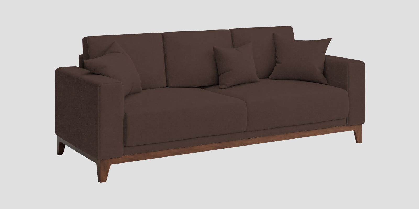 Luca Fabric 3 Seater Sofa In Caramel Brown Colour - Febonic Living