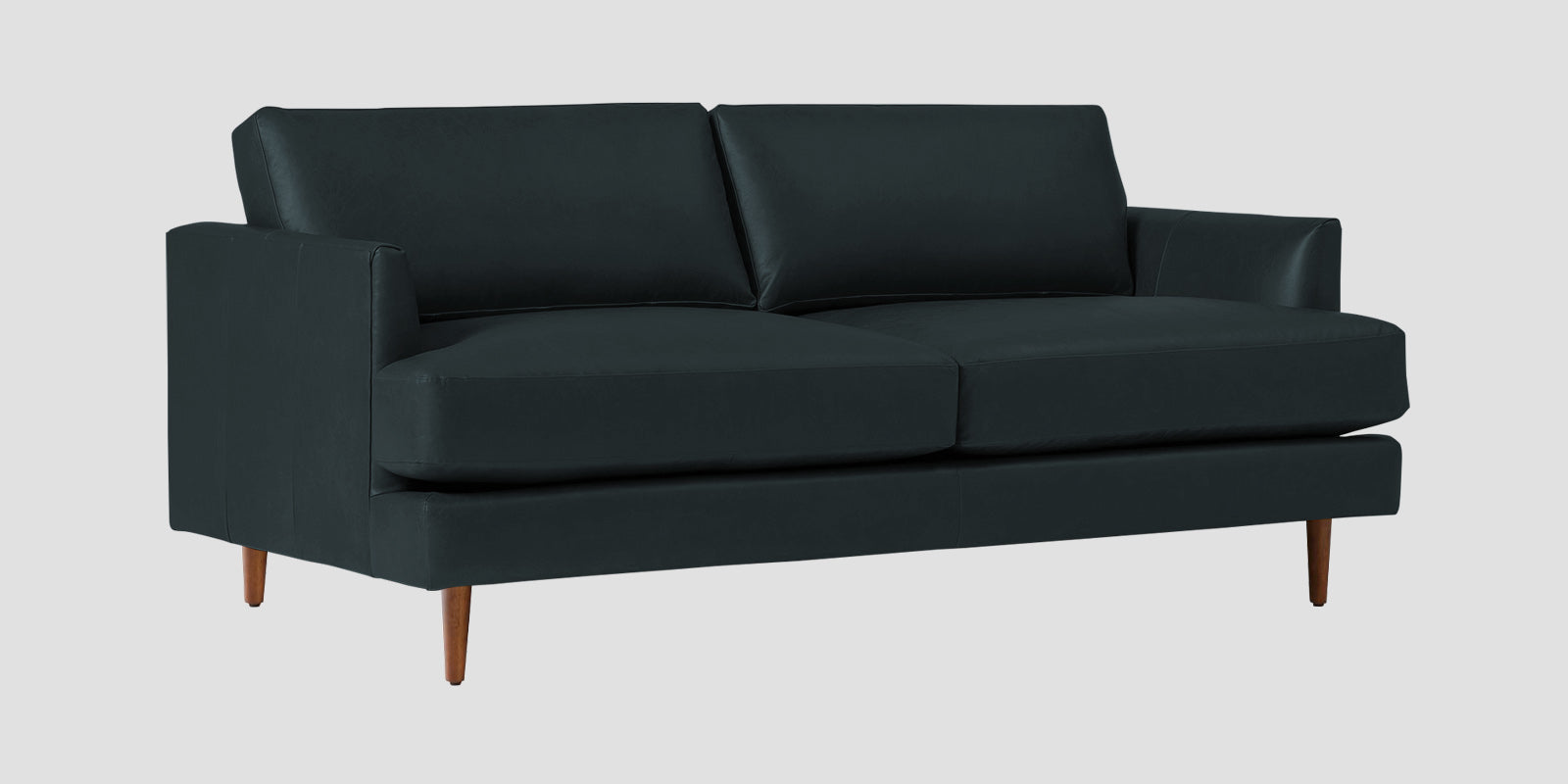 Sterio Leatherette 2 Seater Sofa In Steel Blue Colour - Febonic Living