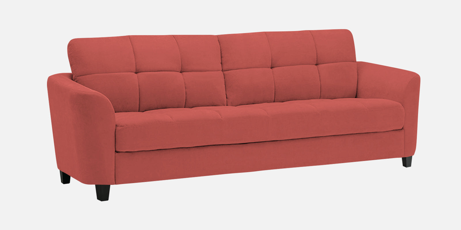 Mulan Fabric 3 Seater Sofa In Salmon Pink Colour - Febonic Living