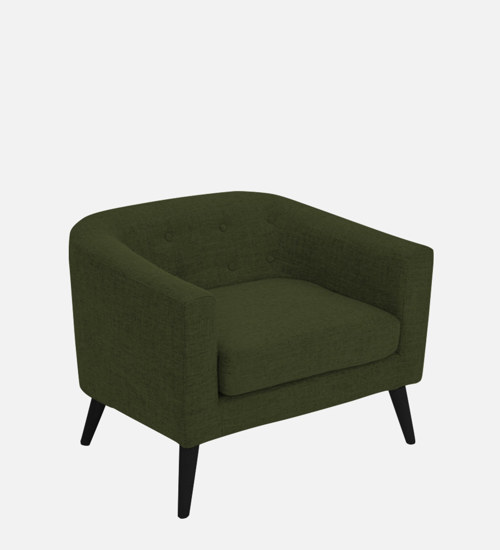 Casper Fabric 1 Seater Sofa In Olive Green Colour - Febonic Living