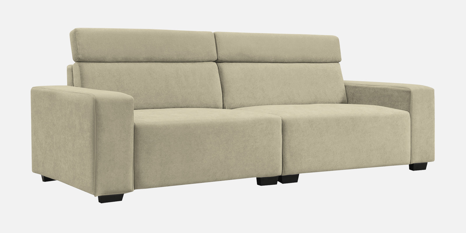 Hiro Fabric 3 Seater Sofa In Carnival Beige Colour - Febonic Living