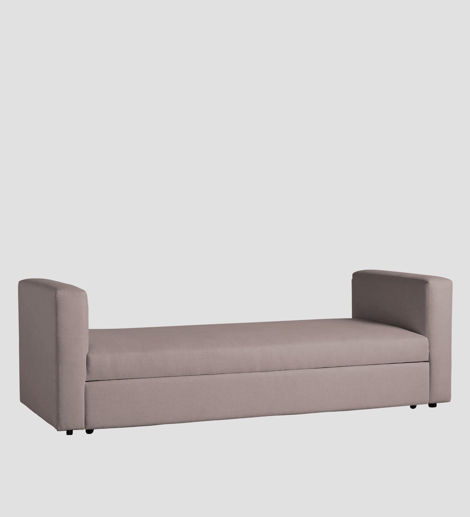 Tosy Fabric 3 Seater Pull Out Sofa Cum Bed In Almond Beige Colour - Febonic Living