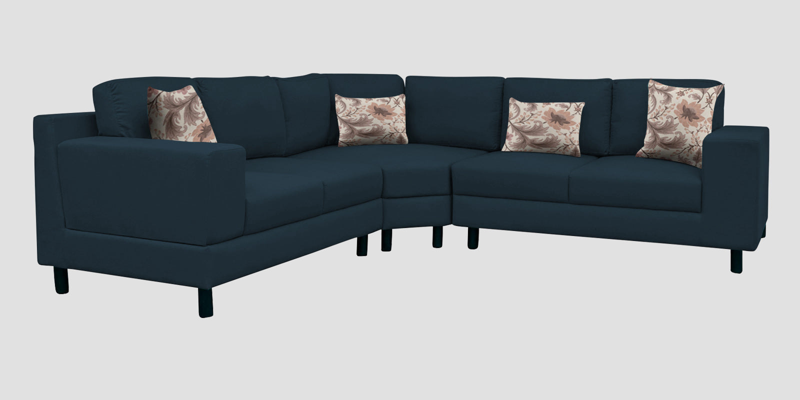 Betty Fabric 6 Seater LHS Corner sofa In Cool Blue Colour - Febonic Living