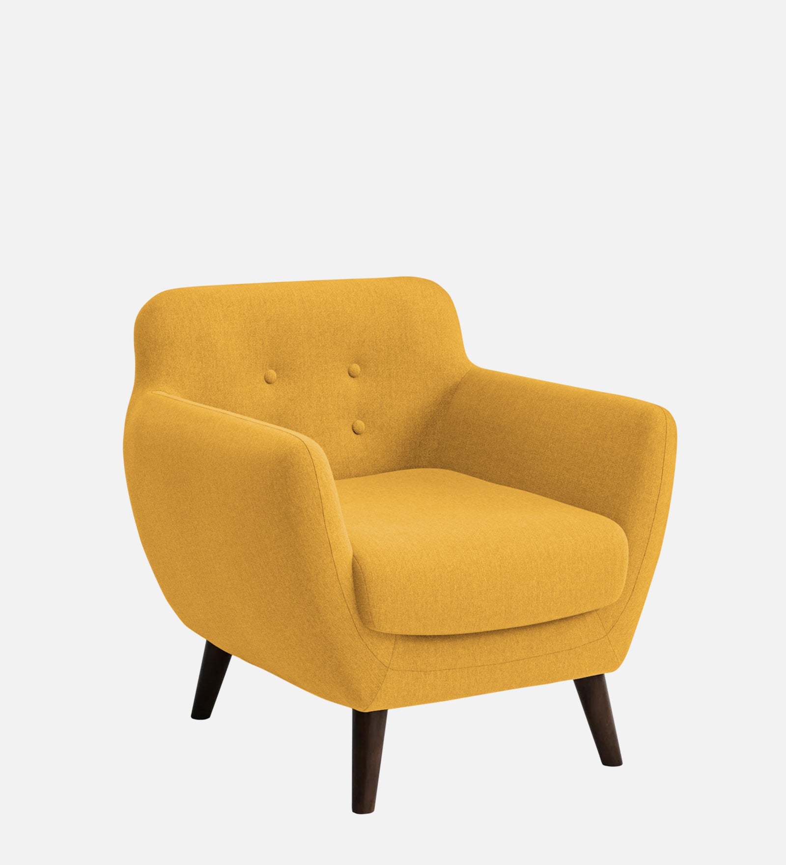 Goofy Fabric 1 Seater Sofa In Bold Yellow Colour - Febonic Living