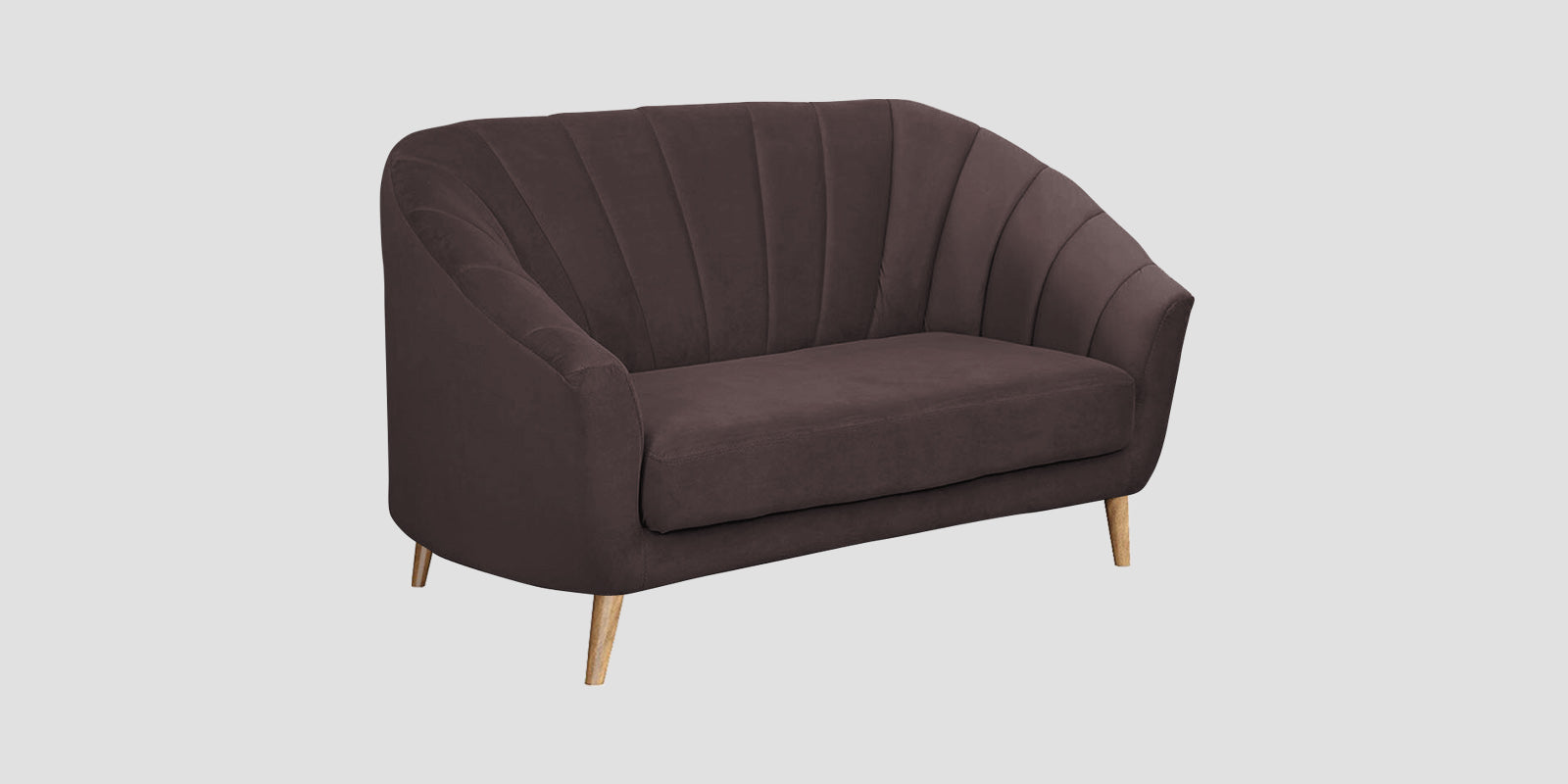 Kaylee Velvet 2 Seater Sofa In Mocha Brown Colour - Febonic Living