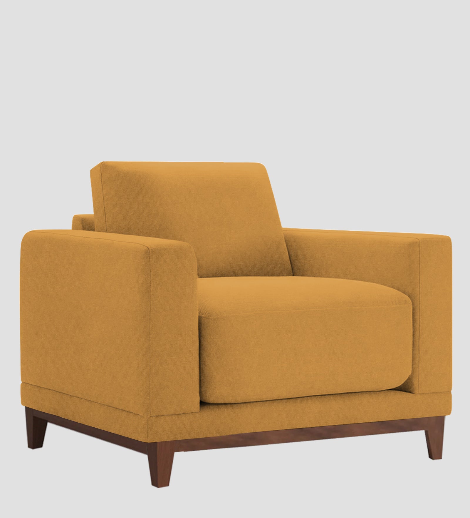 Esha Fabric 1 Seater Sofa In Corn Yellow Colour - Febonic Living