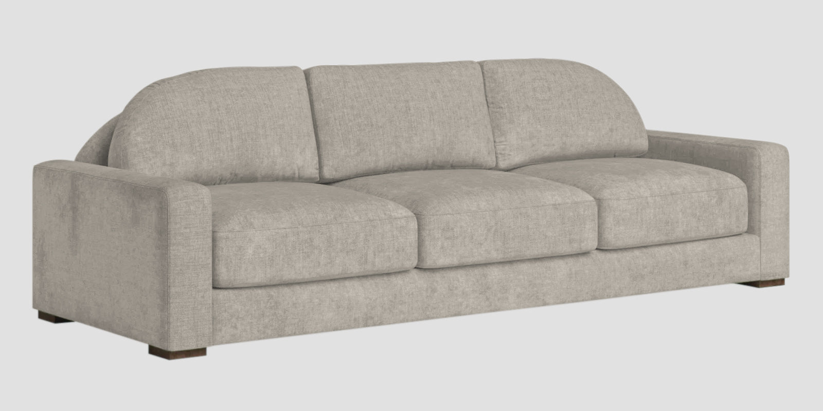 Dara Fabric 3 Seater Sofa In Ash Grey Colour - Febonic Living