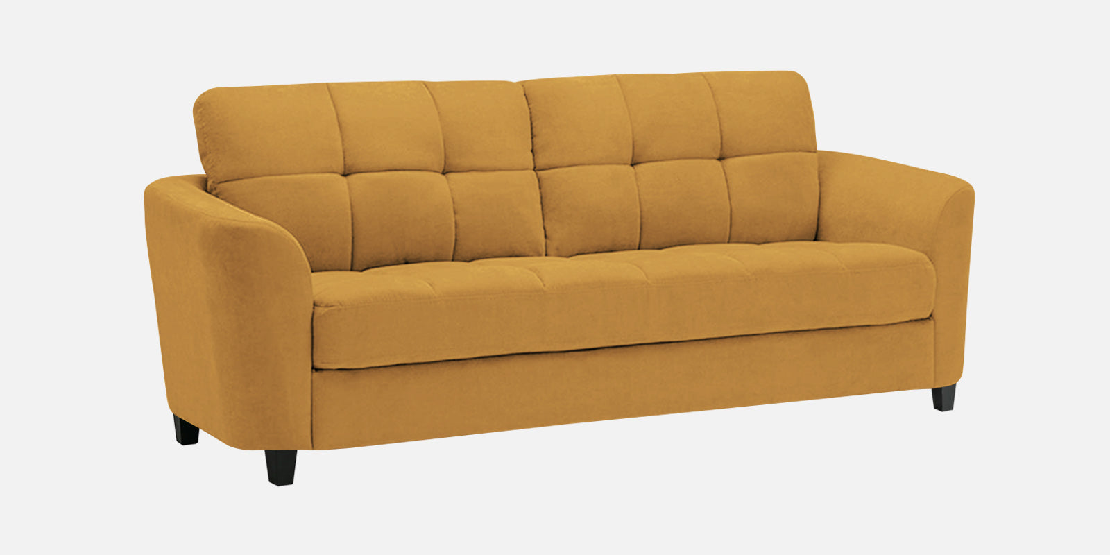 Mulan Fabric 2 Seater Sofa In Corn Yellow Colour - Febonic Living