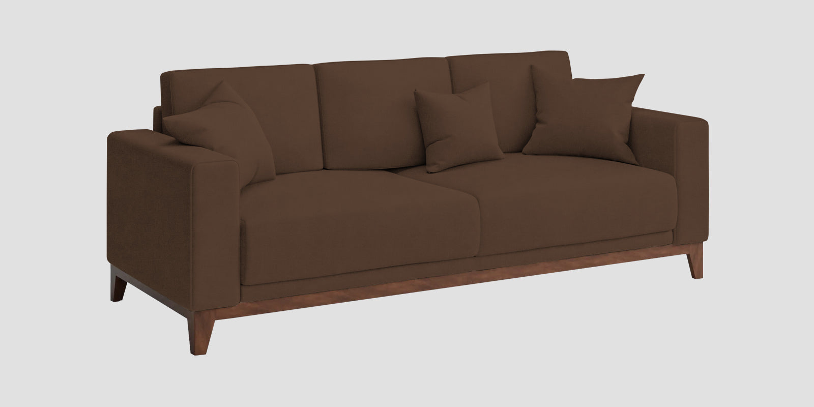 Luca Fabric 3 Seater Sofa In Ash Brown Colour - Febonic Living