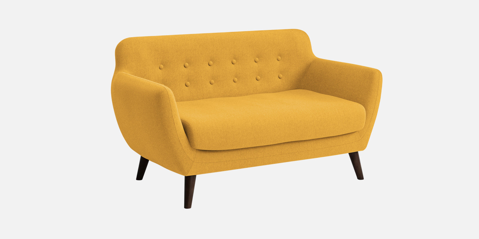 Goofy Fabric 2 Seater Sofa In Bold Yellow Colour - Febonic Living