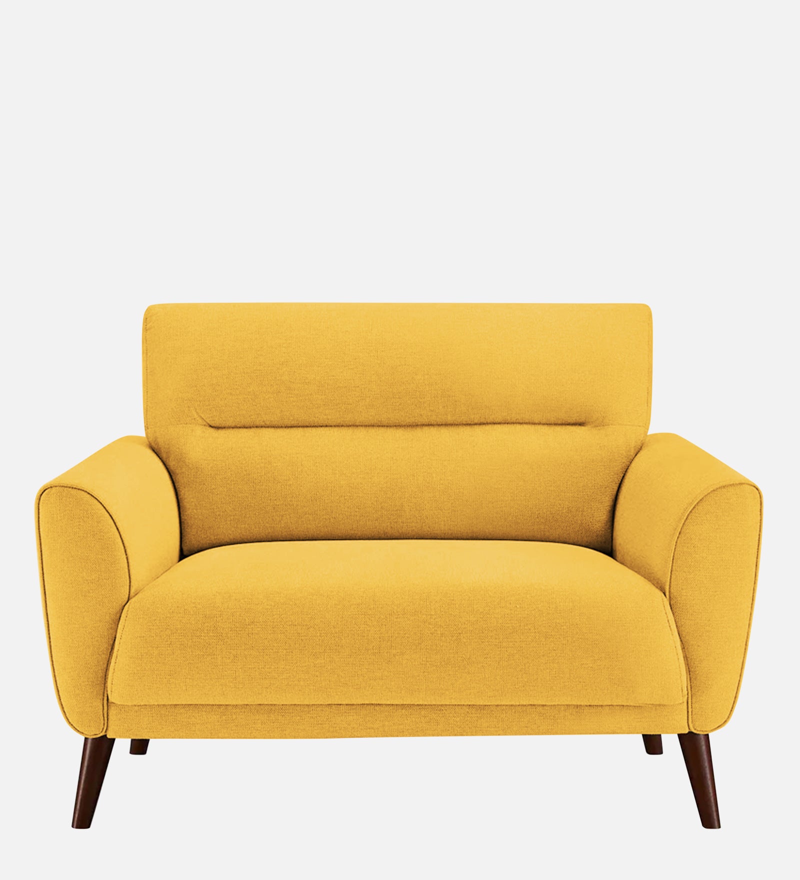Castro Fabric 1 Seater Sofa In Bold Yellow Colour - Febonic Living