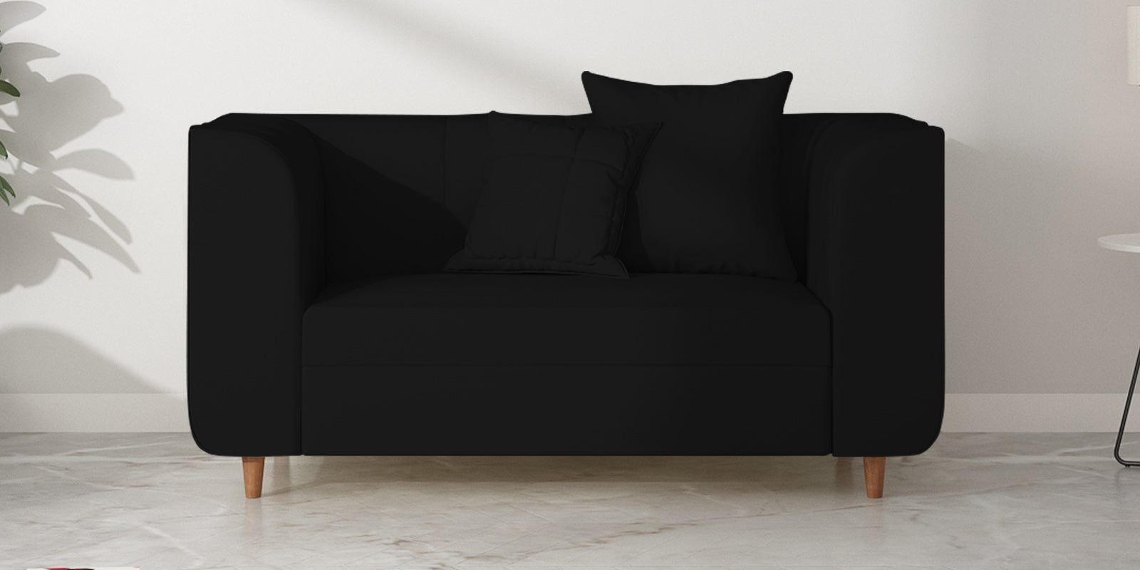 Sumo Velvet 2 Seater Sofa In Adam Black Colour - Febonic Living